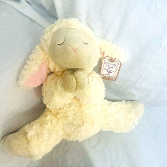 NWT GANZ Serenity Lamb Plush Stuffed Animal Easter Nursery Baby Shower Christian - Picture 1 of 5